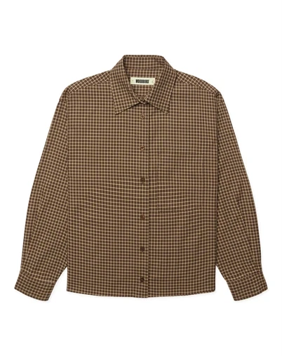 Woodbird - WBLing Man Check Skjorte - Brown-Honey